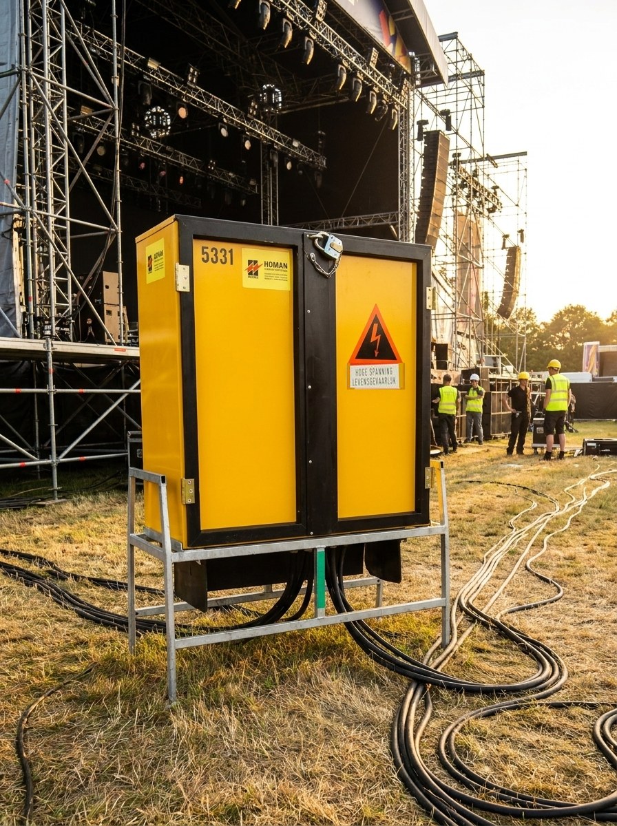 3-wegkast 500 A verdeelkast van Homan op locatie